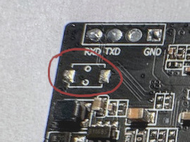 Bootloader pads on PCB